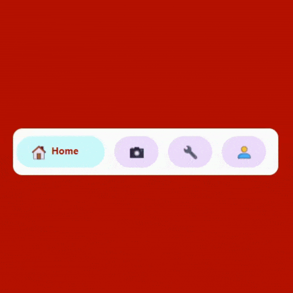 amazing aminated tab bar made using html, css and javascript.gif